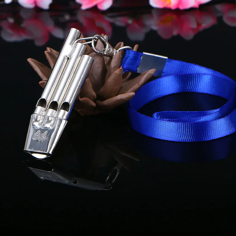 3Tone lanyard Нержавеющая сталь Loder звук без косточек профессиональный инструмент свист с Талрепом - Цвет: 3Tone lanyard