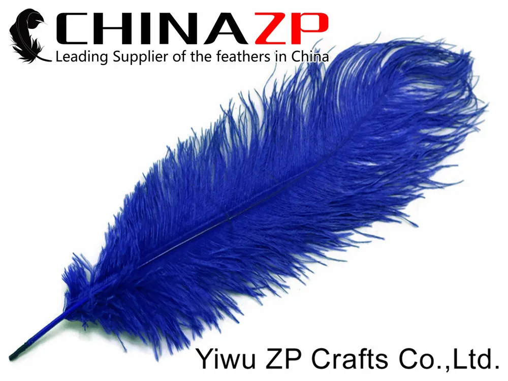 Blue Ostrich Wing Feathers, 1 2 lb - 9-13  ROYAL BLUE Ostrich Drab Wholesale Feathers (Bulk)3