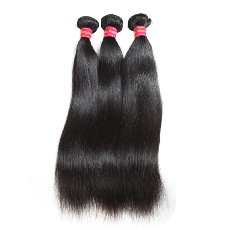 Ali queen hair Products 4 шт. в партии натуральный цвет 8 "~ 30" в наличии бразильские Виргинские Необработанные прямые человеческие волосы плетение