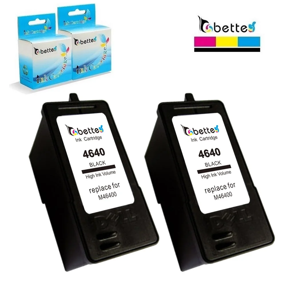 2 Packs, High Quality Inkjet Printer Ink Cartridges for Dell M4640 for