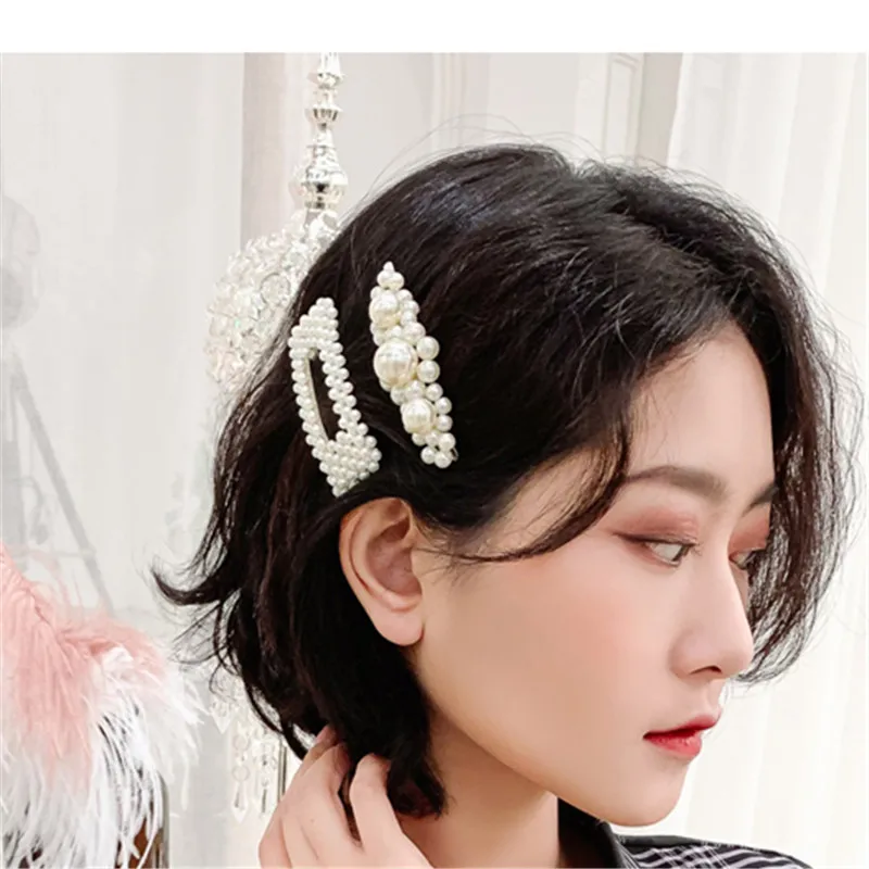 

Hair Clips for Women Fashion Sweet Imitation pearl hair jewelry clip fashion Hairgrip Girls Hair Accessories bridal hair jewelry