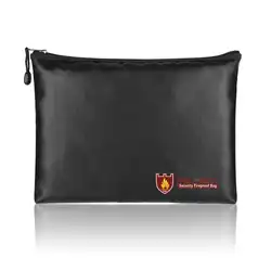 Черная двусторонняя огнестойкая сумка огнестойкая водостойкая сумка для Li-Po батарея деньги документ мульти-функциональные инструменты