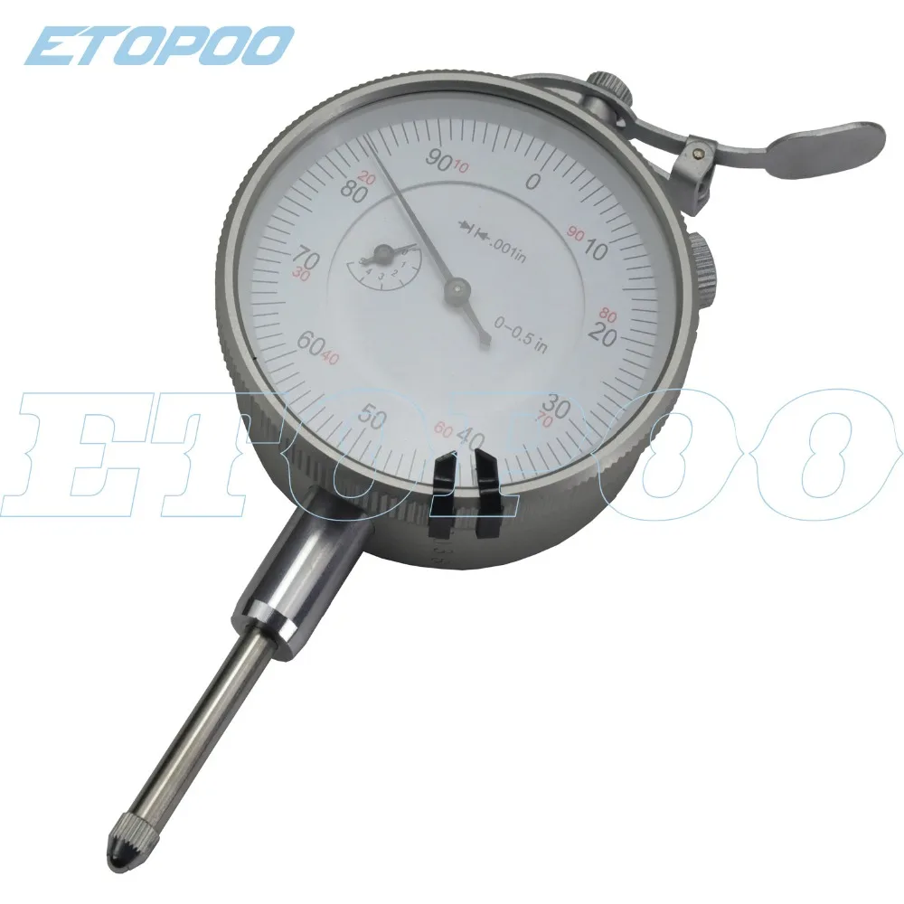 

shock proof 0-0.5inch indicator 0.001" inch dial indicator with handle 0-10mm dial thickness gauge 10mm 0.01mm metric indicator