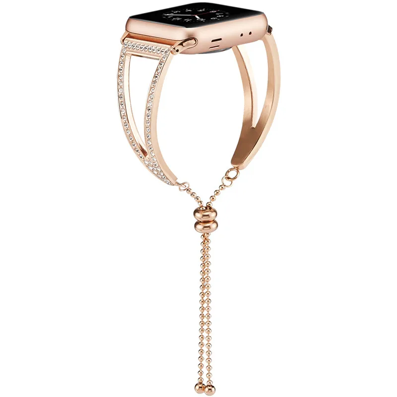 Роскошные дамы ювелирный браслет на 42 мм 38 мм ремешок для Apple Watch iWatch 3 2 1 С кристалалми и стразами Link пряжкой для женщин браслеты