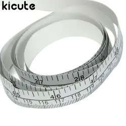 Kicute новый винил серебро мера мягкая линейка лента 150 см DIY самоклеющиеся линейка измерительная лента дома стикера Швейные инструмент