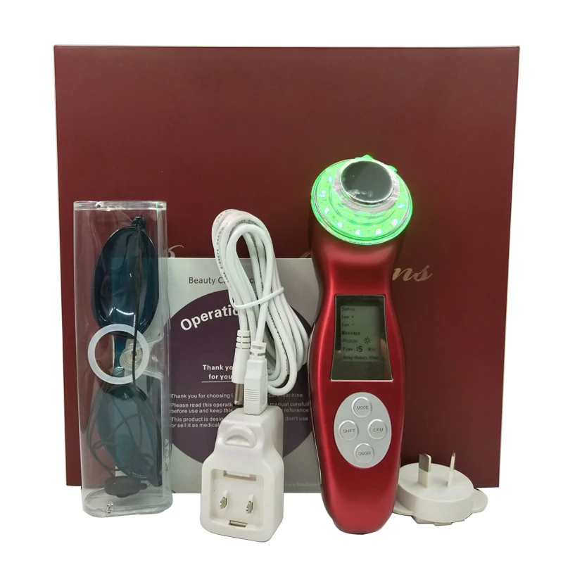 

Deeply Face Skin Pores Cleanser Facial Firming Skin Tightening Galvanic Ultrasonic Ion Photon Rejuvenation Skin Care Machine