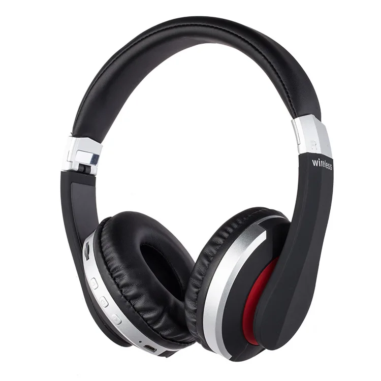 Серебристый MH7 беспроводные наушники Bluetooth гарнитура Складные стерео игровые наушники с микрофоном Поддержка TF карты для IPad мобильного телефона - Цвет: Серебристый