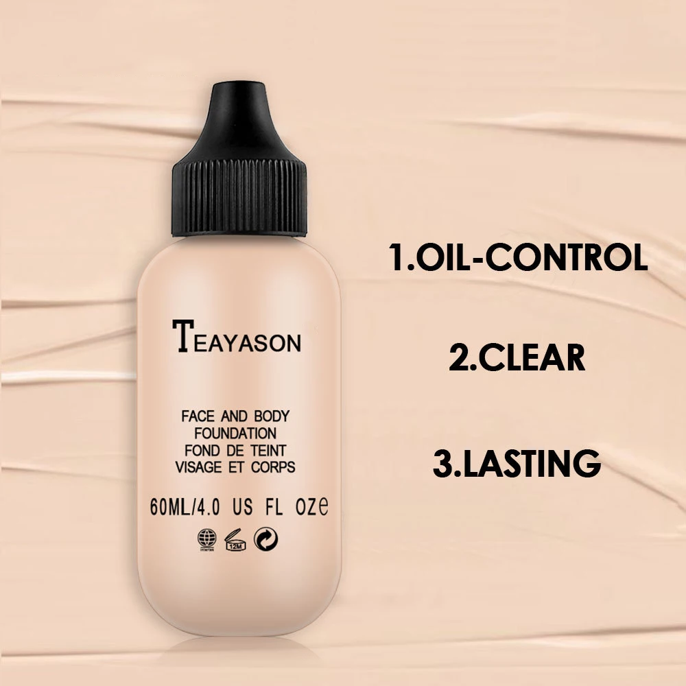 TEAYASON, 6 цветов, матовый стойкий консилер с масляным контролем, крем, Осветляющий макияж, увлажняющая жидкая натуральная основа для лица TSLM2