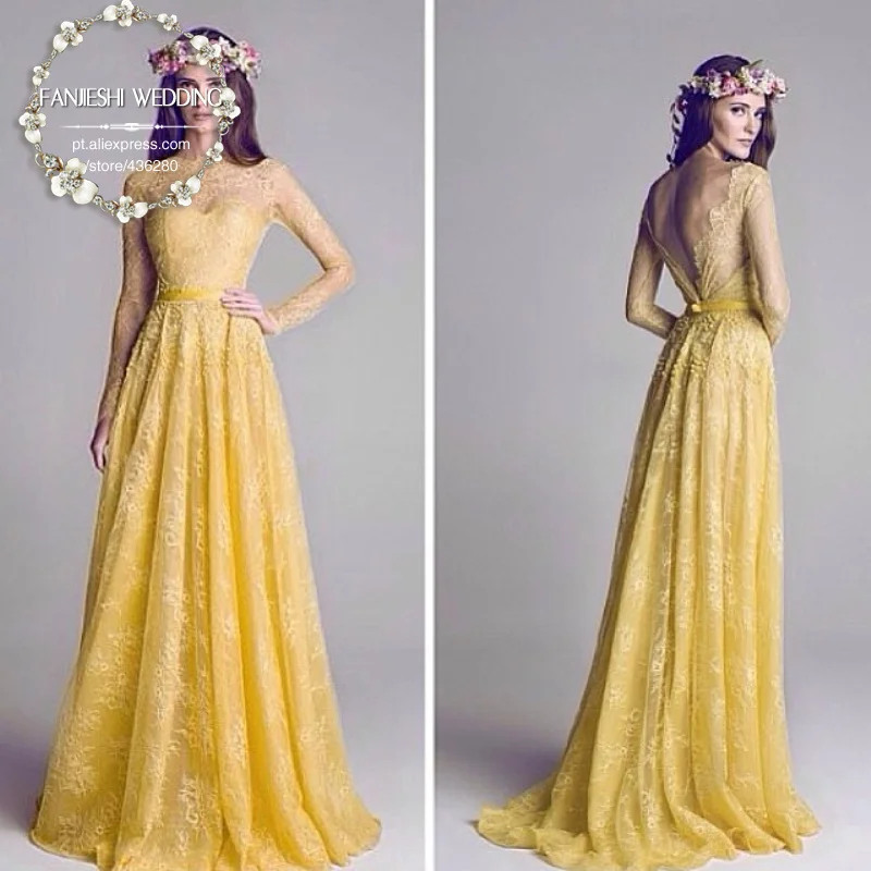yellow occasion dress