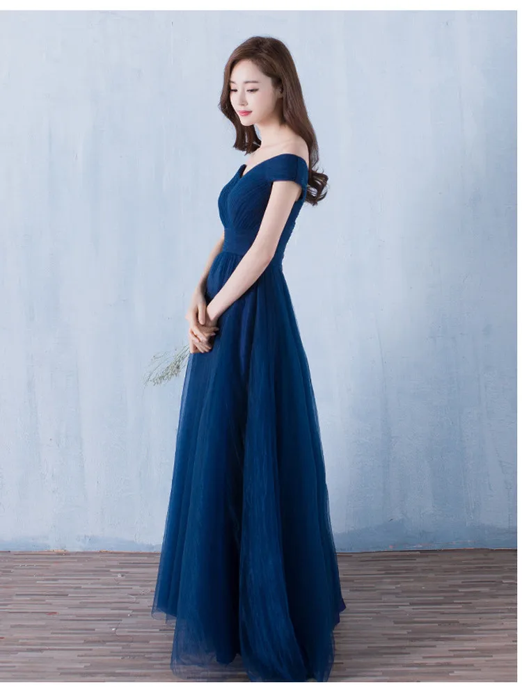 Elegant Backless Long Royal Blue Evening Dresses Lace Up Party Maxi Dress Formal Prom Party Dress image 4