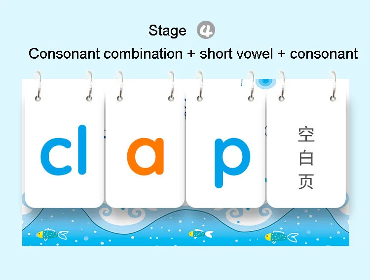 Inglês Phonics Palavra Livros Cartões Flashcards Calendário Crianças Montessori Aprendizagem Brinquedos Educativos Jogos Vipkid 252 Pçs 10 252 pçs inglês phonics palavra livros cartões