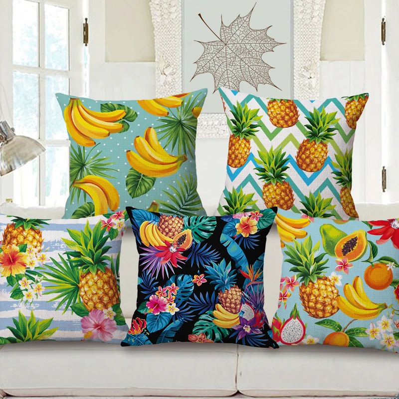 new tropical cushion cover jungle banana throw pillow case for sofa