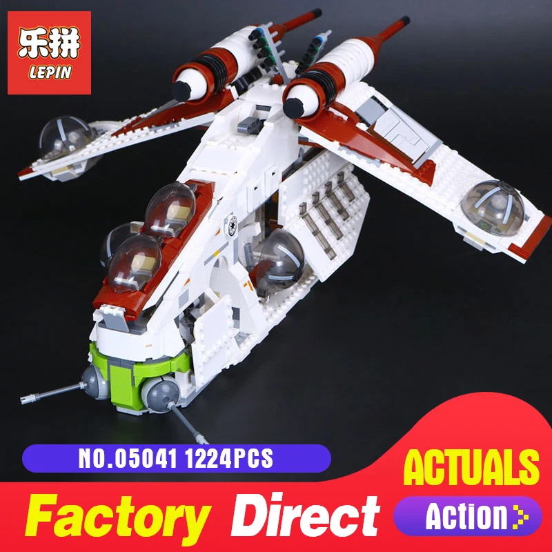 

Star LEPIN 05041 1175pcs Building Blocks Bricks set Coruscant Police Gunship Compatible LegoINGlys 75021 for Christma Gift Wars