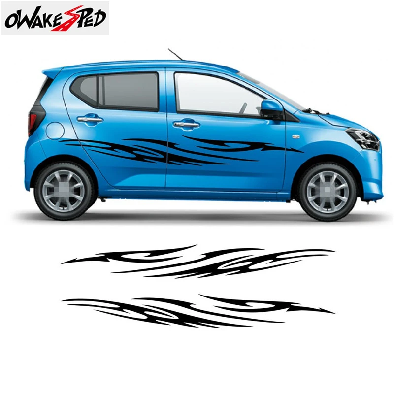 

For Daihatsu Mira 2012-2017 Totem Stripes Graphics Vinyl Decals Car Body Waterproof Customized Decor Sticker Auto Accessories