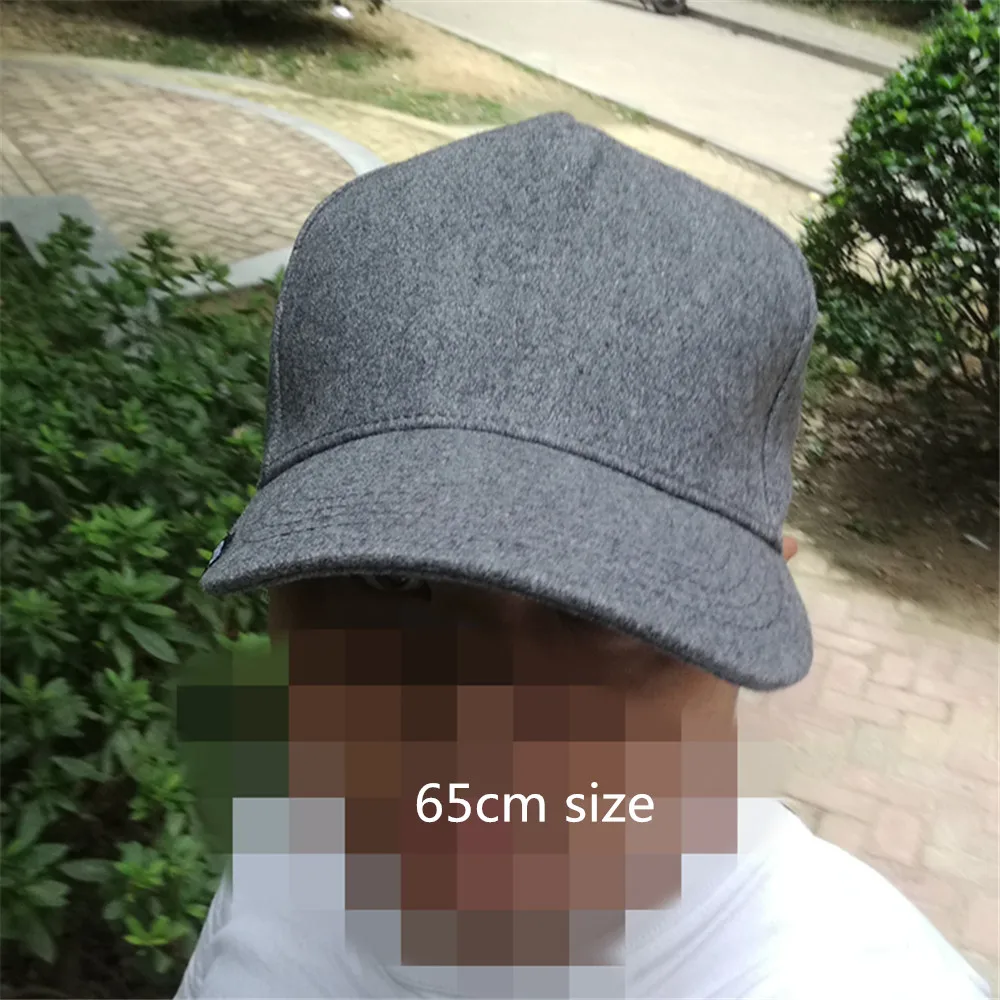 

201772 65cm headline XXL size warm BIG plus SIZE fleece Snapback baseball cap