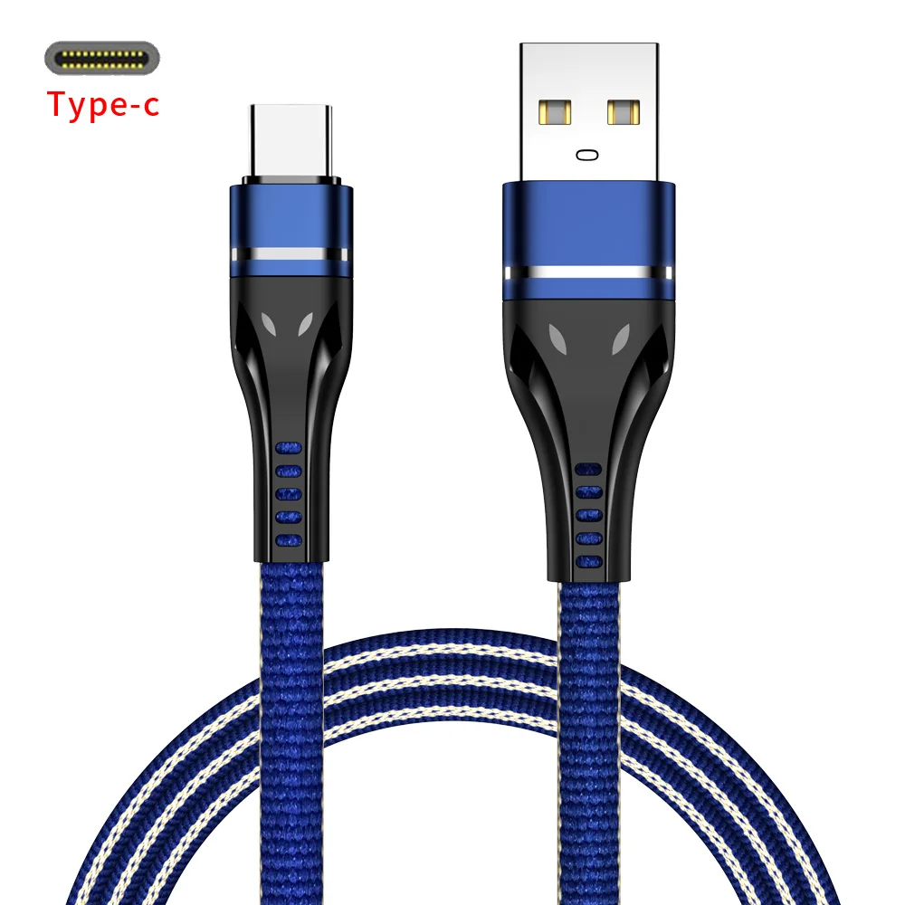 USB Type C Cable Fast Charger For Samsung S10 S9 A50 Mobile Phone Type-C USB Data Cord For Huawei P20 P30 Pro Type C USBC Cable - Цвет: Blue