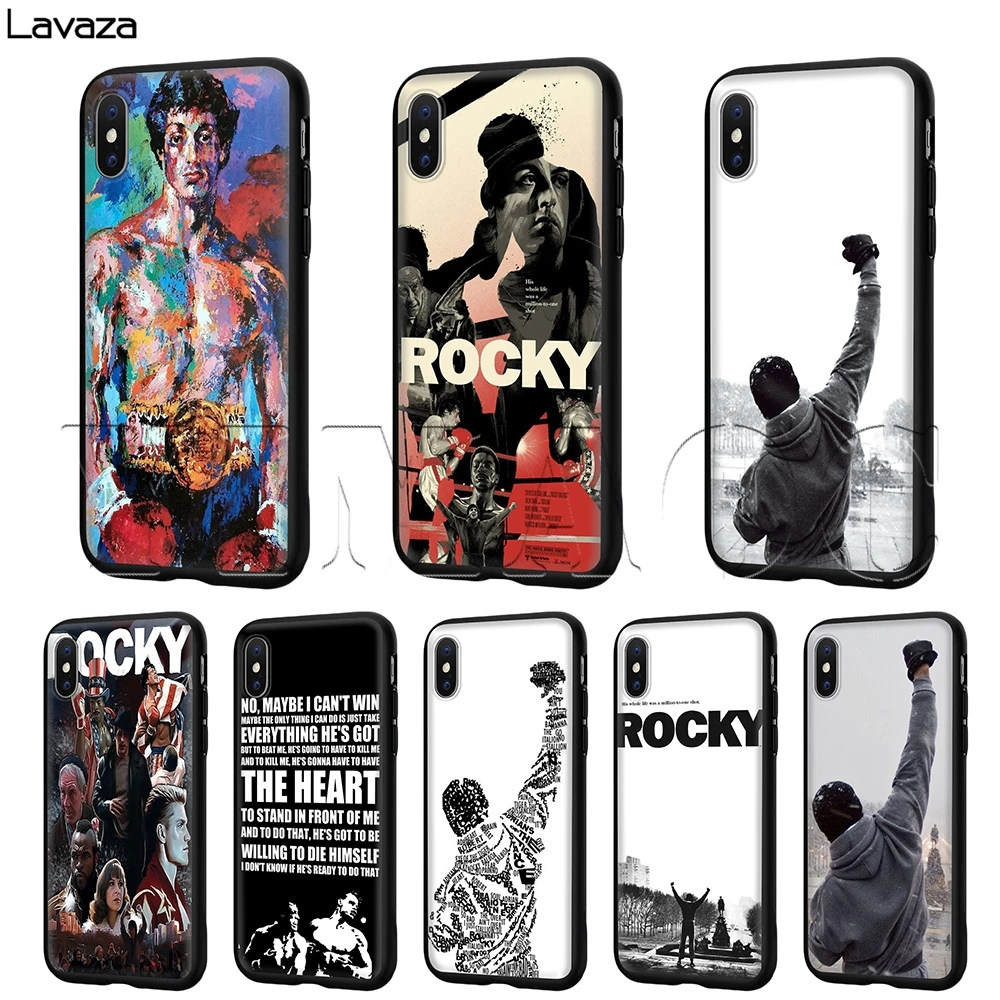 Чехол Lavaza Rocky Balboa для iPhone 11 Pro XS Max XR X 8 7 6 6S Plus 5 5S se