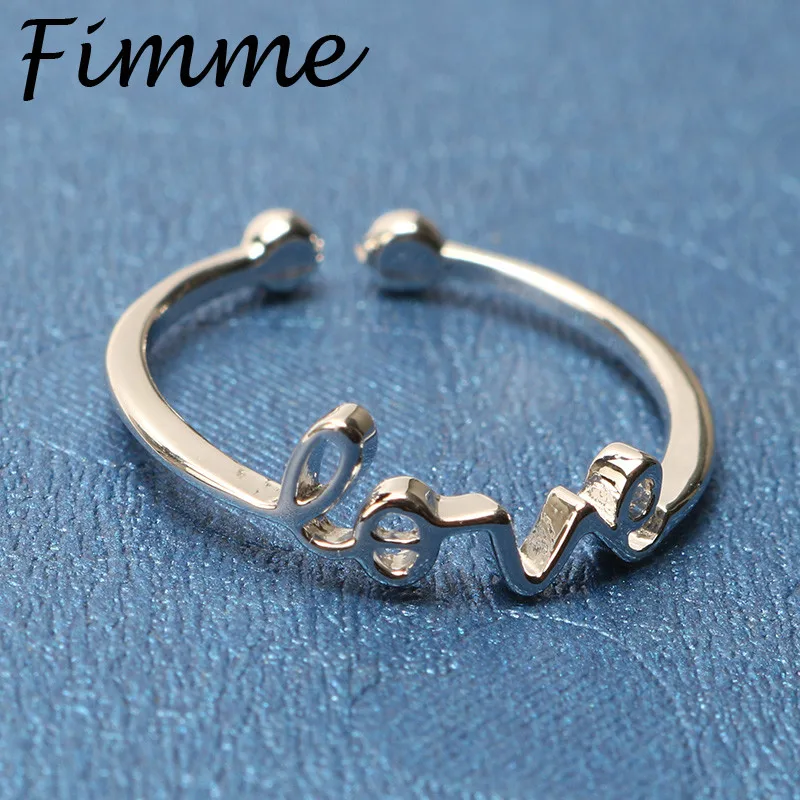 

Love Trendy Silver Color Rings for Women Wedding Ring Open Jewelry Bague Femme Anillos Simple Opening Ring All Match Cute Gift