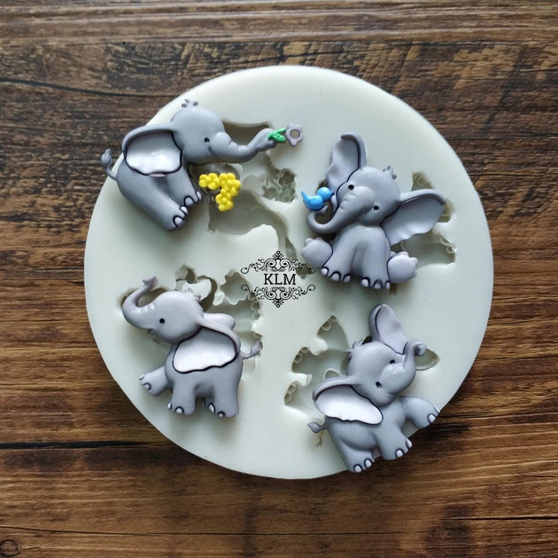 

New Baby Elephant Chocolate Mold Cake Cake Lace Decoration Tool