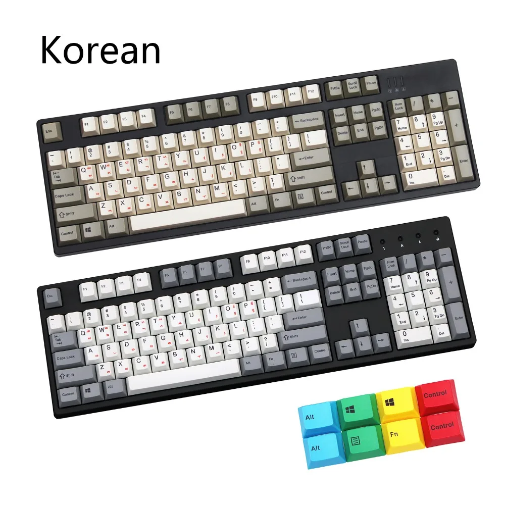 108 112 keys dye sublimated Korean printing pbt keycap for mechanical keyboard Cherry Filco Ducky keycap