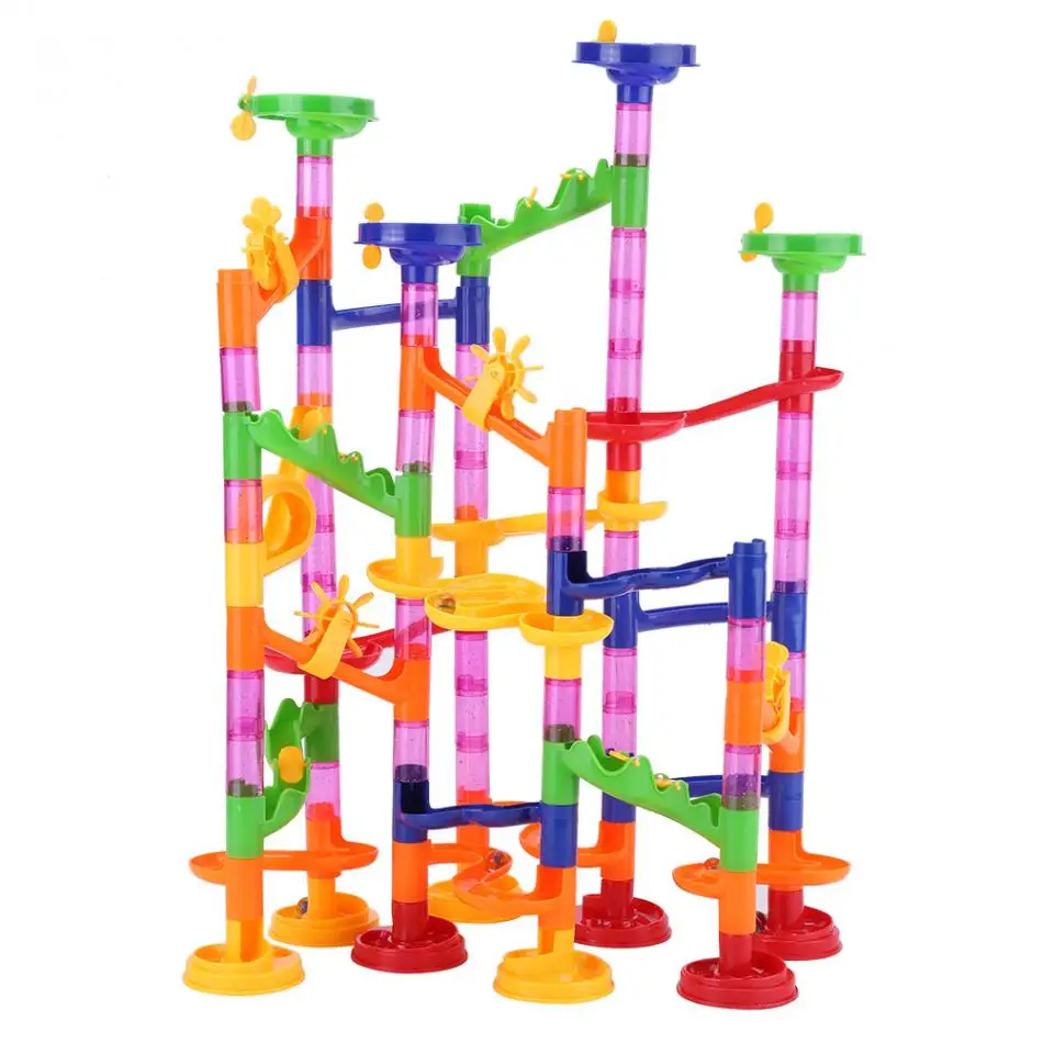 

DIY Puzzle Toy for Kids Construction Marble Race Run Maze Balls Track Building Baby Kid Gift Educational Toy Colorful