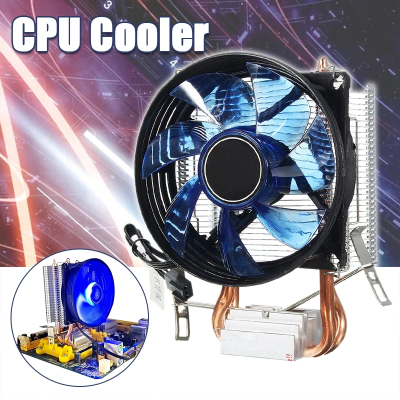 

3Pin Power LED CPU Cooler Fan Heatsink Quiet Cooler For Intel Socket LGA1156/LGA1155/LGA775 AM3 AMD Hydraulic Fan