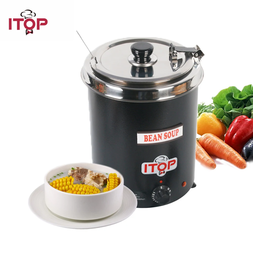 ITOP 5.7L Electric Soup Pots Kettle 110V 220V Food Boiler Commercial Catering Stew Sauce Food Warmer Bain Marie Pot ITOP 5.7L Electric Soup Pots Kettle 110V 220V Food Boiler Commercial Catering Stew Sauce Food Warmer Bain Marie Pot