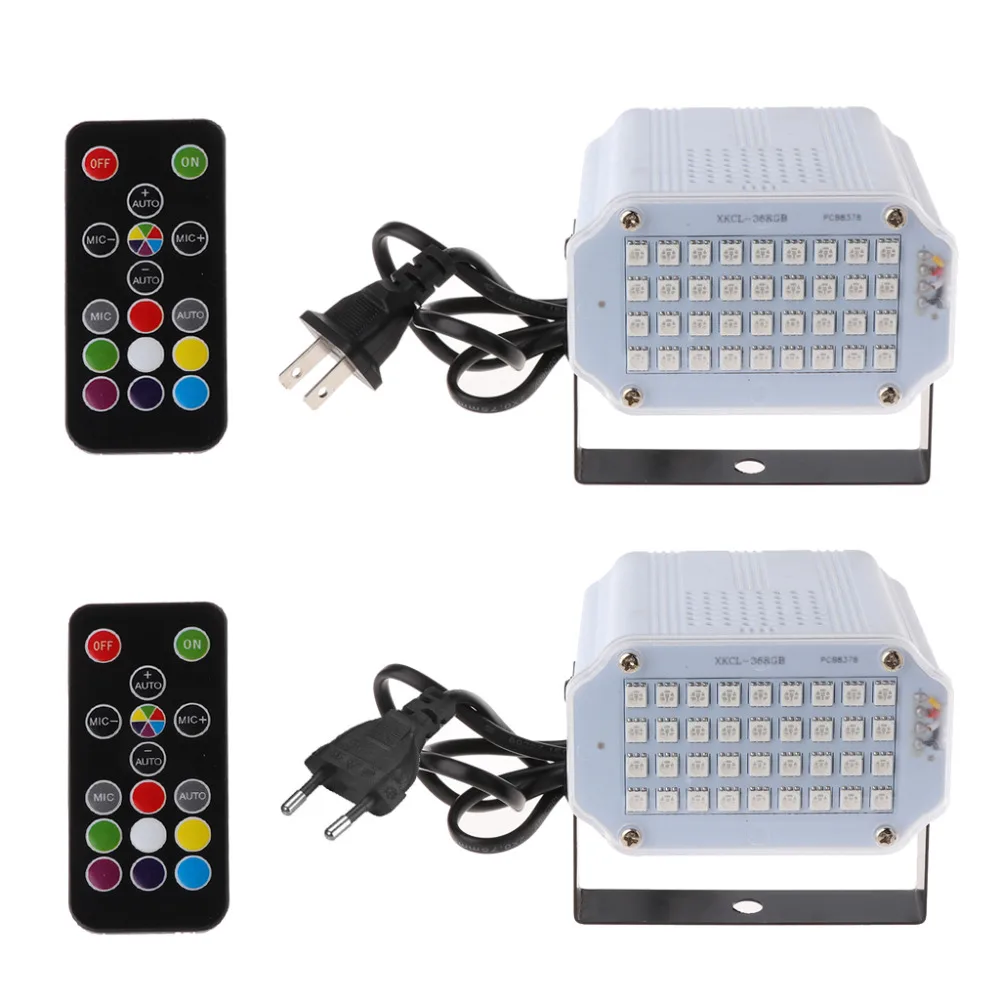 

HNGCHOIGE 36LED 5050 RGB Stage Light DJ Strobe Light Flash Lighting With Remote Control