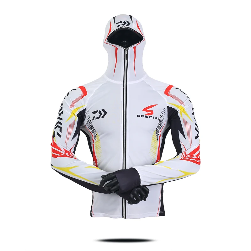 

2018 NEW DAIWA Fishing clothes summer Sunscreen Long sleeve Cold sensation Anti-UV DAWA Hooded coat man DAIWAS Free shipping