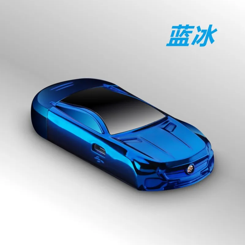 Blue Новинка, электронная сигаретная зажигалка, двойная дуга, плазменная, USB Зажигалка, перезаряжаемая, электрические зажигалки, металлический мужской подарок - Цвет: Blue