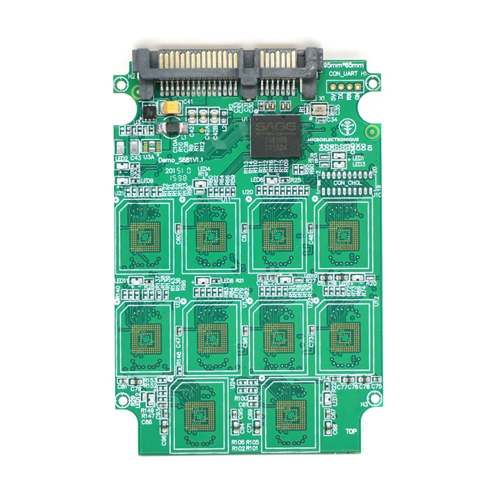 10 ports Micro SD TF Memory Card to SATA SSD Adapter with RAID Quad 2.5