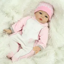 Прекрасный реальный Reborn Младенцы на продажу 22 дюймов Кукла реборн ткани тела девушки подарок bonecas Reborn де силикона