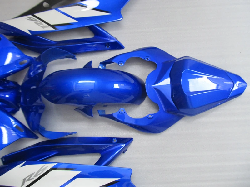 Литье под давлением ABS пластик обтекатель комплект для Yamaha YZF R6 06 07 синий белый