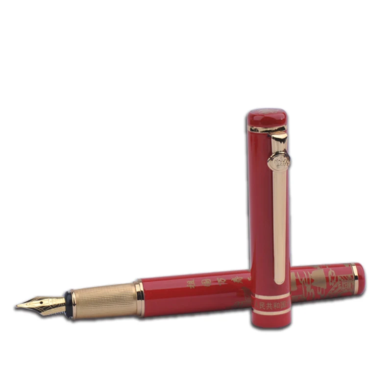 

Luxury Gold Clip Fountain Pen Duke M06 Iraurita Nib 0.5mm Chinese FU Ink Pens Gift Writing Stationery