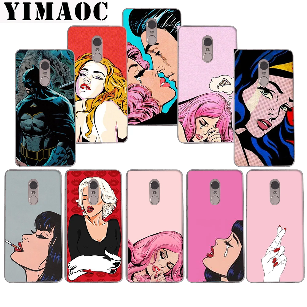 

YIMAOC Japanese cartoon girl Soft Case for Xiaomi Mi a1 a2 f1 6 8 lite se mix 2s Redmi 5 6 6a S2 Plus 5A Note 5 6 Pro 4 X