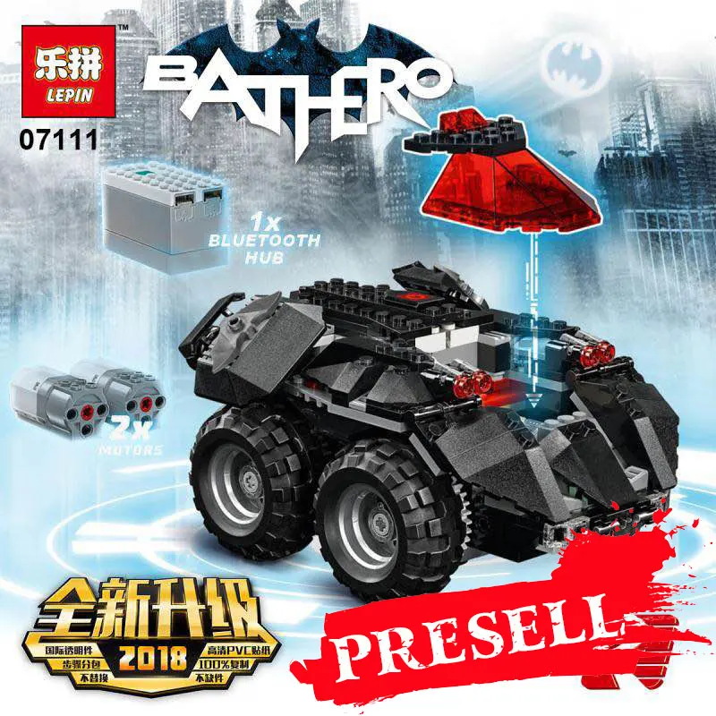 

New Lepin 07111 App-Controlled Batmobile Building Blocks Bricks Compatible With Legoing 76112 Assembled DIY Educational Toys