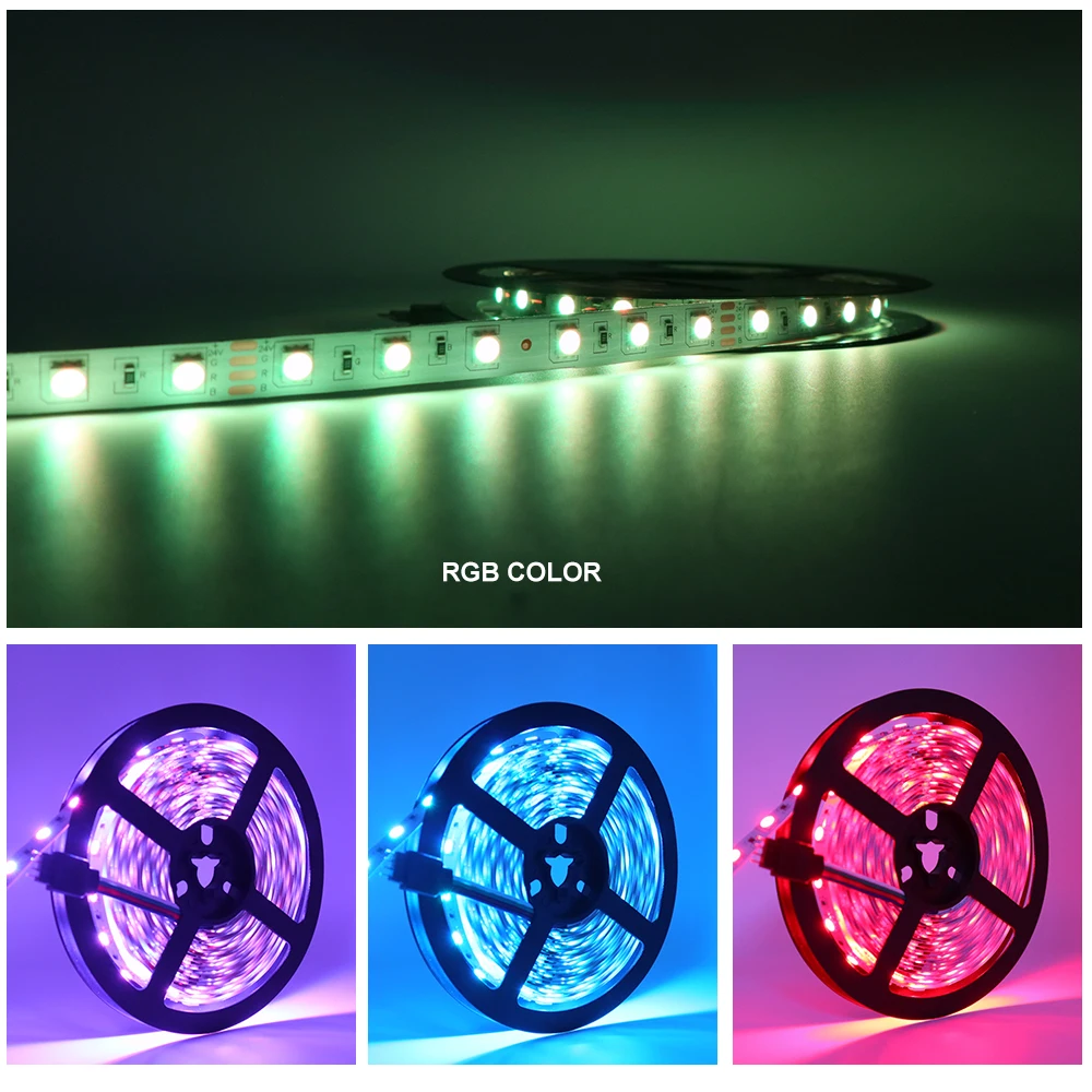 DC24V СВЕТОДИОДНАЯ лента SMD 5050 60 светодиодов/м 5 м Гибкая полоса света IP20/IP65