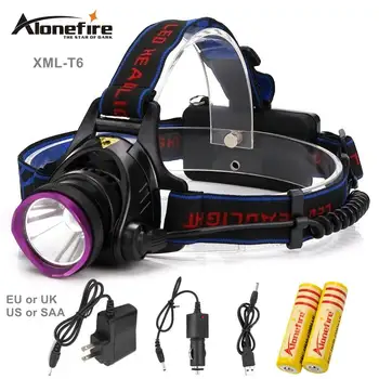 

AloneFire HP81 2000LM Headlamp CREE Headlight XML-T6 3modes Waterproof Rechargeable XM-L T6 LED light