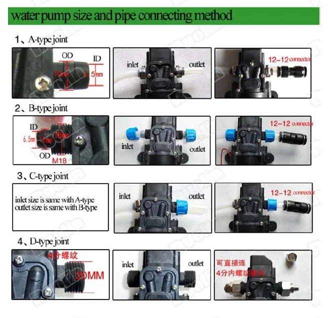 water pump connecting method