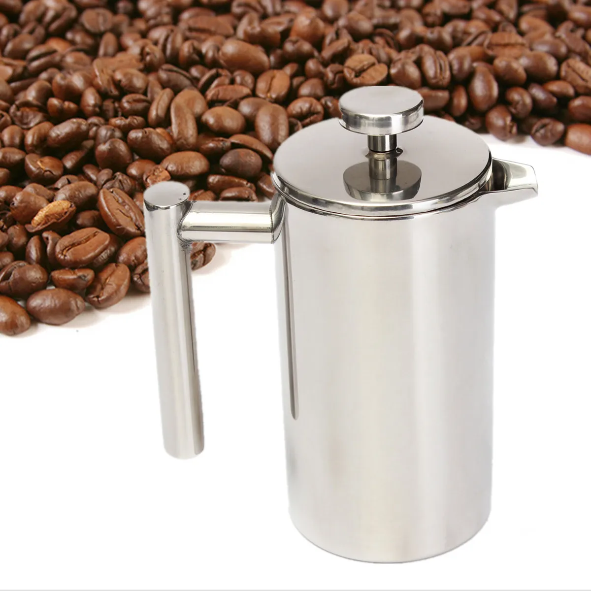 Online 1000 ML Edelstahl Französisch Kaffee Maker Topf Kaffeebereiter Permanent Kaffee Filter Körbe Espresso Tee Doppel Wand Französisch Presse