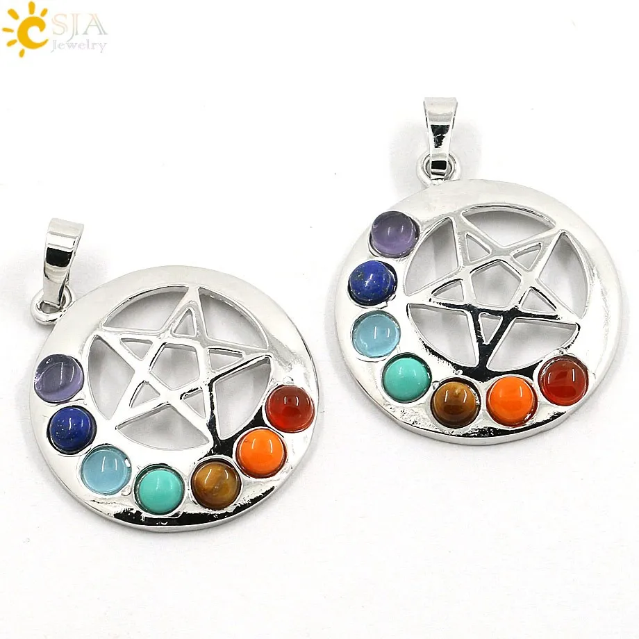 2016 Women Gifts Reiki Chakra Stone Energy Healing Point Pendants