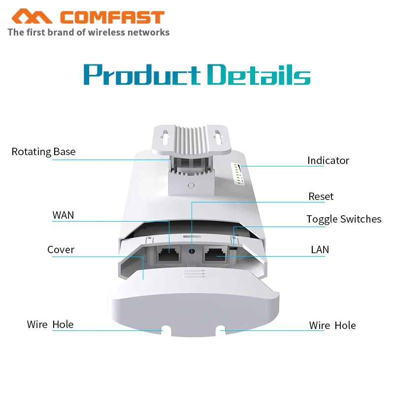 2pcs 3km Comfast CF E113A Outdoor mini CPE Wifi Repeater 5GHz 300Mbps Wireless Wifi Router Extender 5