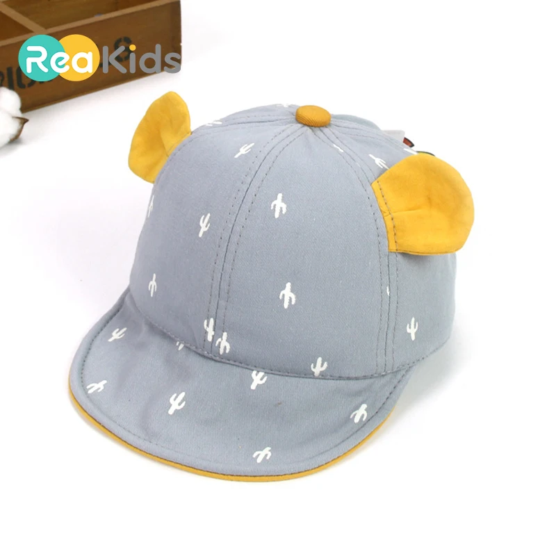 REAKIDS/Новая Детская кепка; детская шапка с приливными ушками; детская демисезонная бейсболка; бейсбольная кепка для мальчиков и девочек