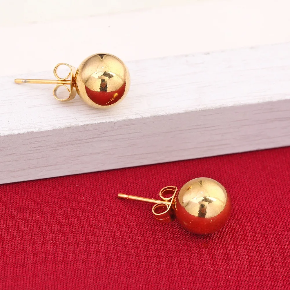 Женские серьги подвески 4 мм 6 8 10 желтого цвета|ball earrings|earrings for womenearrings women designer |