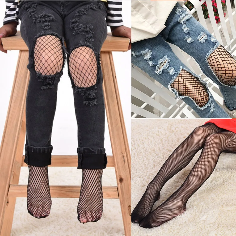

Puseky 2017 Fashion Net Pattern Pantyhose Tights Stockings Mesh Fishnet Fashion Kids Baby Girls Mesh Fishnet Pantyhose Tight