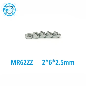 

free shipping 10pcs mr62 MR62ZZ ABEC-5 2X6X2.5 mm Thin Wall Deep groove Ball Bearings Mini Ball Bearing Miniature Bearing