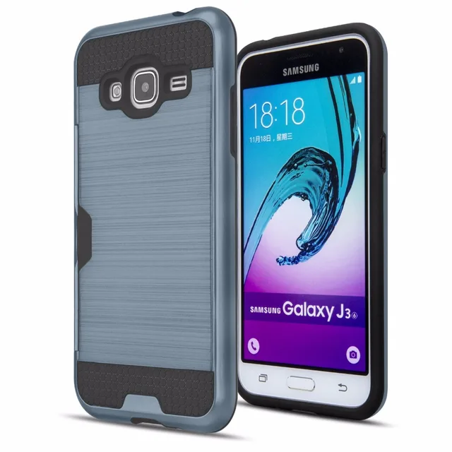 Cheap for Samsung Galaxy J3 2016 Case for Samsung J3 Cover Silicone Plastic Metallic Color Phone Case Samsung Galaxy J3 2016 J320F
