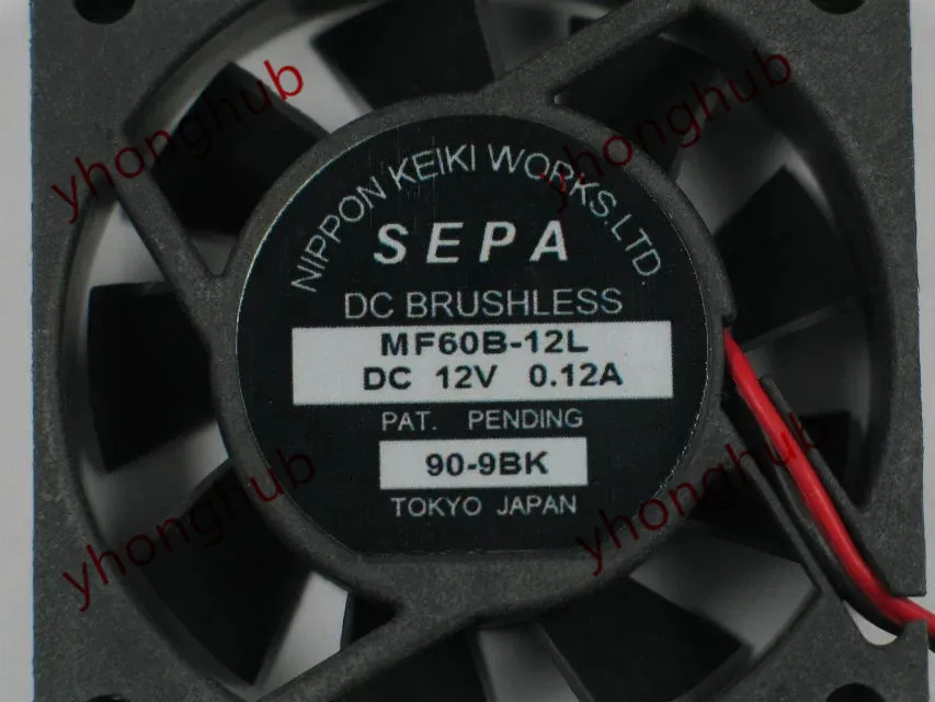 SEPA MF60B 12L DC 12V 0.12A 60x60x15mm вентилятор охлаждения сервера|square fan|server fandc fan 12v |