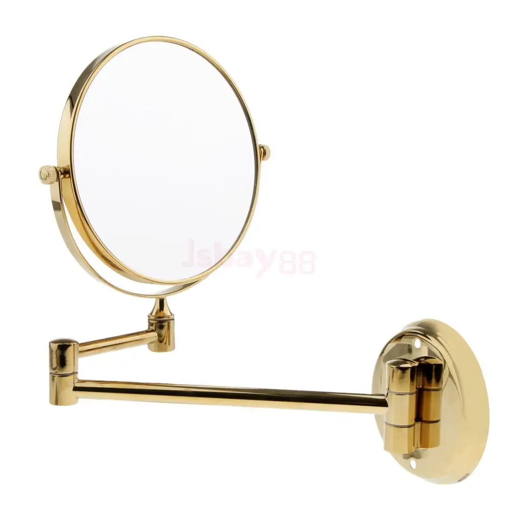 

Cosmetic Rotatable Extendable Wall Mounted Double Sided Men Shaving Women Makeup Vanity Mirror 1X 3X Magnifying 6 inch 8 inch