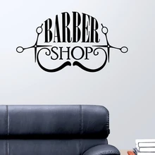Man Barber Shop Sticker Customized Bread Decal Haircut Shavers Posters Vinyl Wall Art Decals Decor Windows Decoration Mural